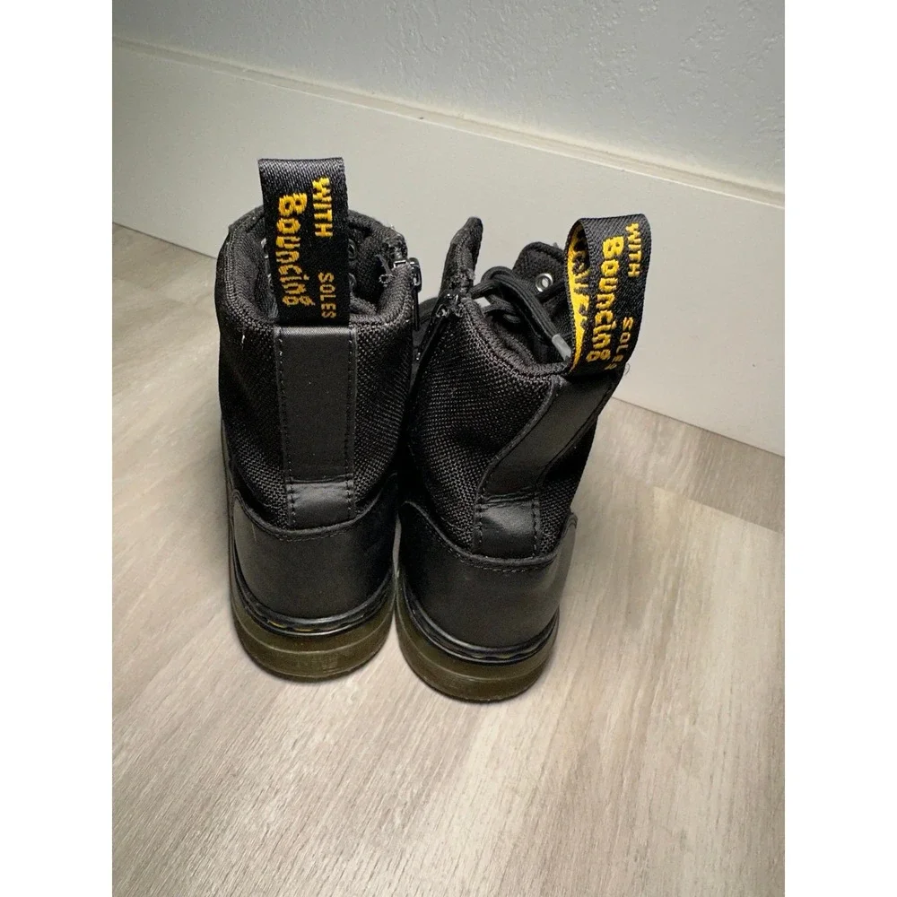 Dr. Martens Combs‎ J Boots Kids 4M 5L Black Good Canvas Side Zip Utility Combat